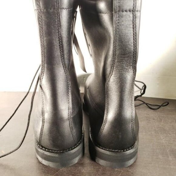 Vtg Addison Shoe Co Black Safety Work Boots Men's Sz 14R NWT Punk Grunge Police - Picture 11 of 13